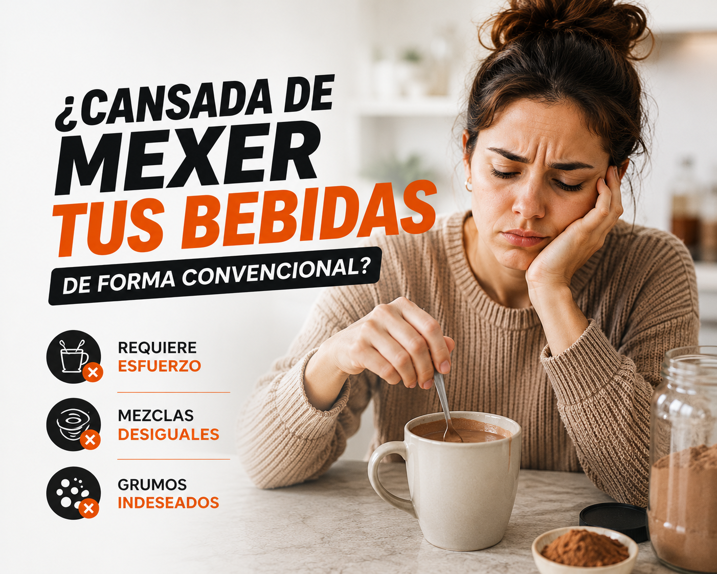 Taza Mezcladora Pro - MEZCLA TUS BEBIDAS EN SEGUNDOS SIN CUCHARAS NI ESFUERZO