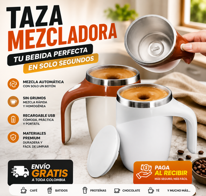Taza Mezcladora Pro - MEZCLA TUS BEBIDAS EN SEGUNDOS SIN CUCHARAS NI ESFUERZO