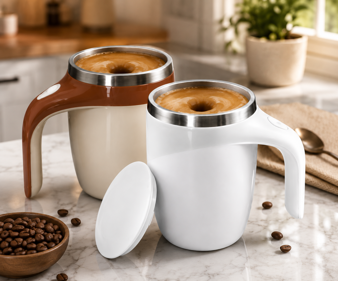 Taza Mezcladora Pro - MEZCLA TUS BEBIDAS EN SEGUNDOS SIN CUCHARAS NI ESFUERZO